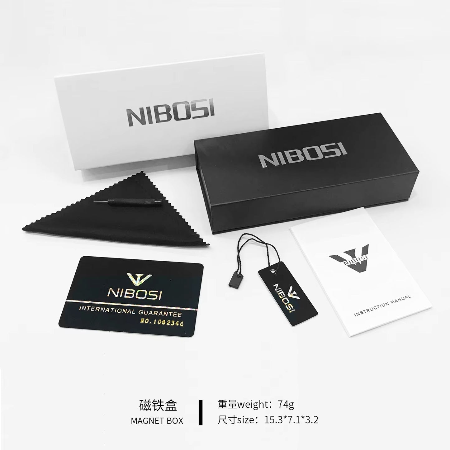 Nibosi PR Men's Watch - Gold Black