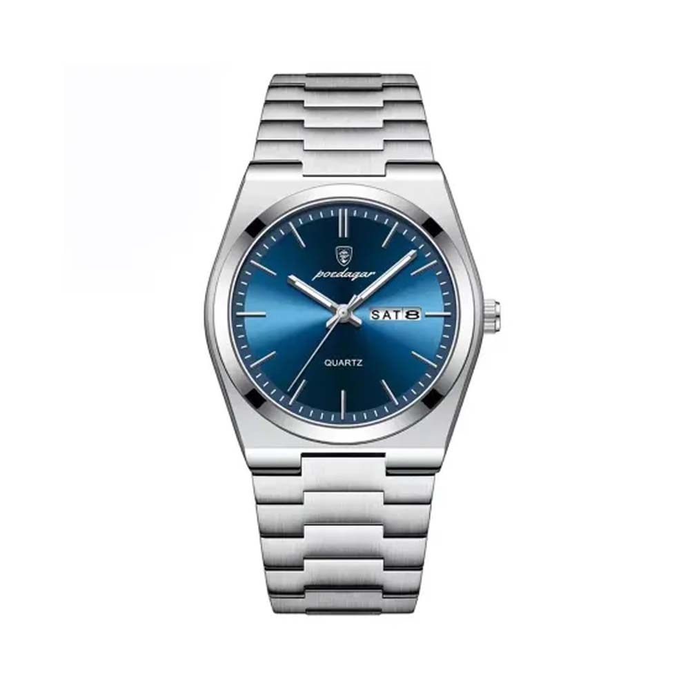 Poedagar Men's Watch - Silver Blue