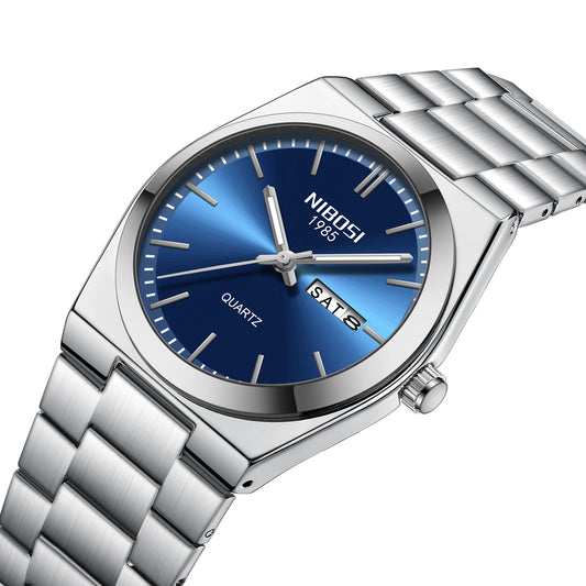 Nibosi two tone watch - Silver