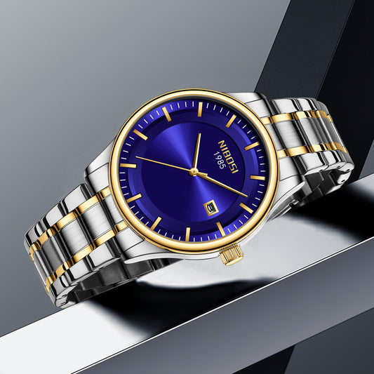 Nibosi two tone watch - silver gold