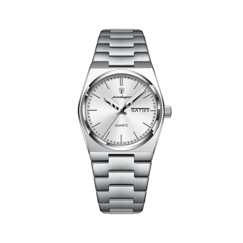 Poedagar Men's Watch - Silver White