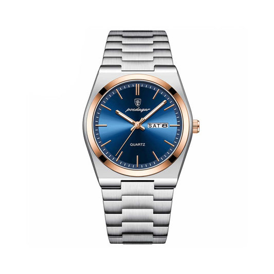 Poedagar Men's Watch - Rose Gold/Blue