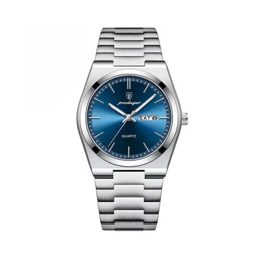 Poedagar Men's Watch - Silver Blue