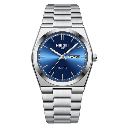 Nibosi two tone watch - Silver
